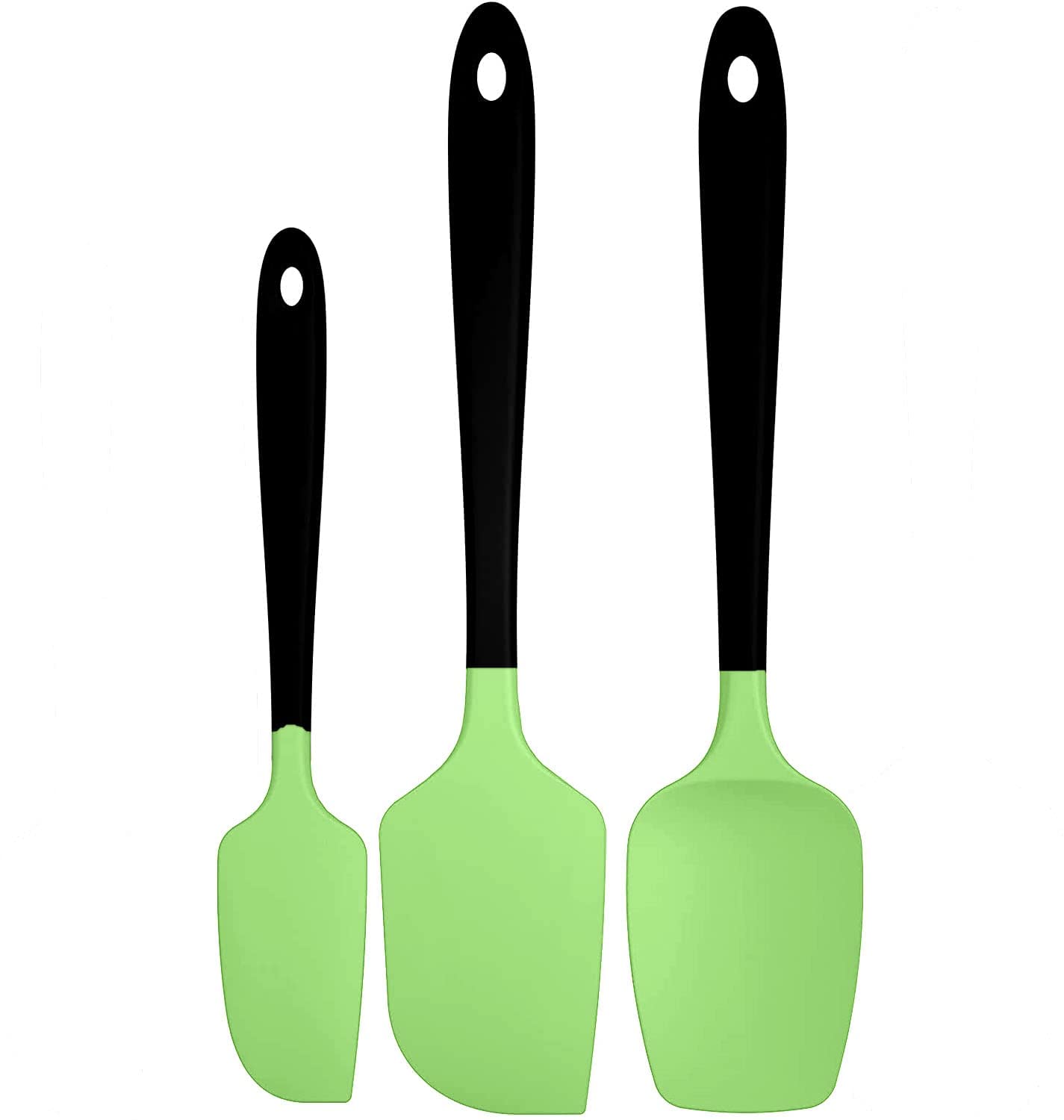 3 Piece Silicone Spatula Set, Flexible Heat Resistant Non-Scratch Baking Cooking Rubber Spatulas With Stainless Steel Core, Heat