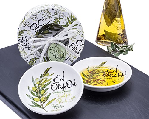 Artisano Designs Ev Olive Oil Dipping Dishes Gift Set Of 2