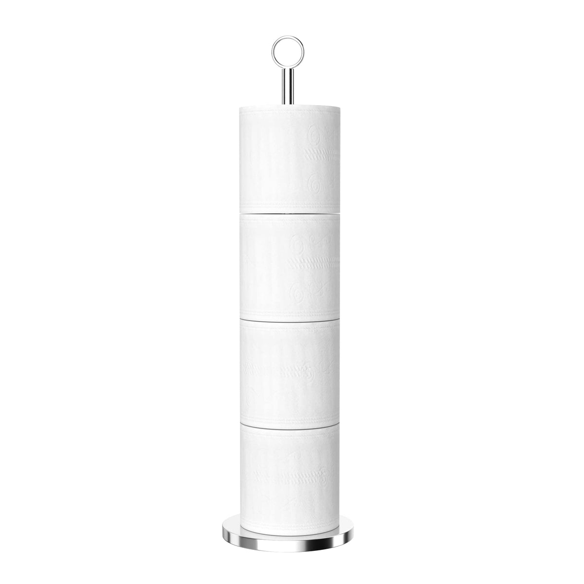 Toilet Paper Holder Stand(With Reserve Function), Free-Standing Stainless Steel Stand For Bathroom & Toilet Spare Rolls Storage