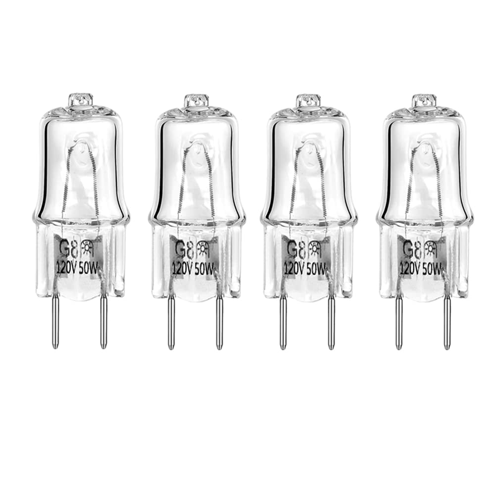 Light Bulb For Ge Microwave Oven- Halogen Light Bulb Fits For Ge Over The Stove Range Microwave Hood,G8/50W/120V,Night Light/Sto