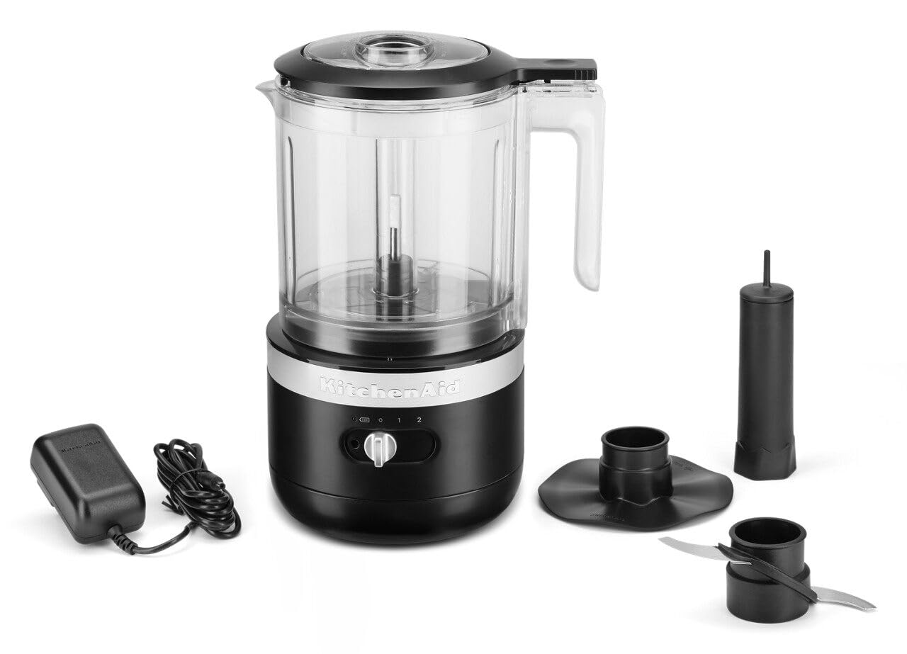 KitchenAid 5 Cup Food Chopper Cordless KFCB519BM, Matte Black