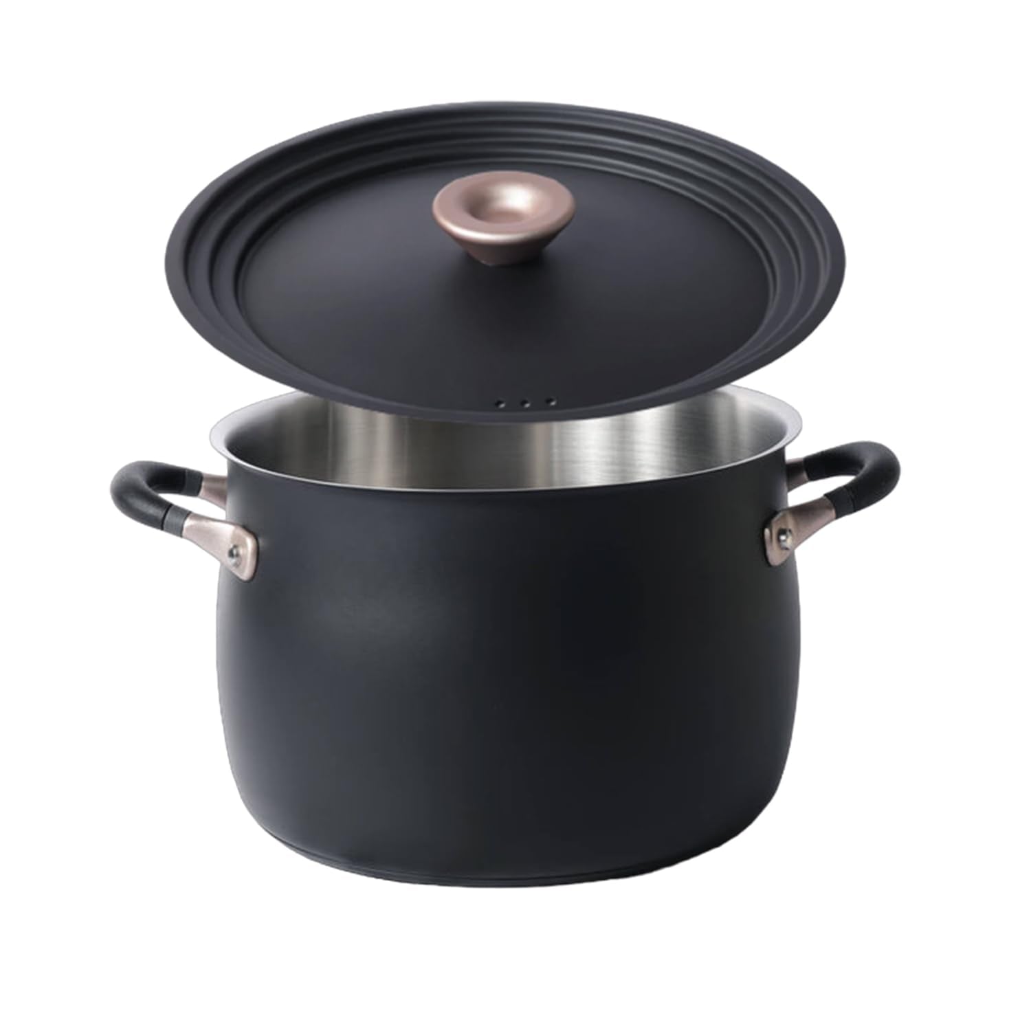 Meyer Accent Series Hard Anodized Steel Casserole With Lid | Biryani Pot | Cooking Casserole With Lid Gas And Induction Compatib
