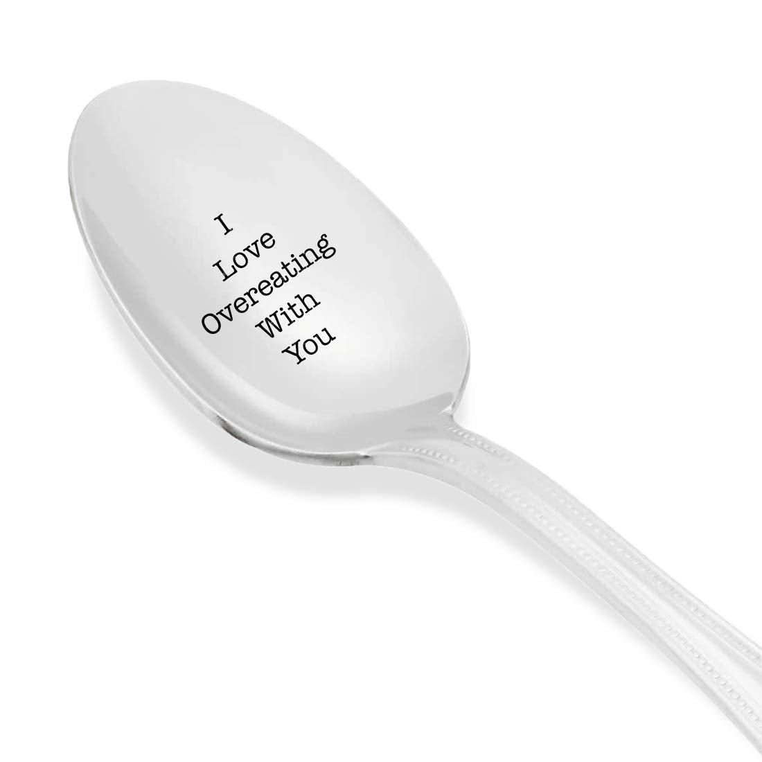 I Love Overeating With You Spoons - An Unique Quirky Wedding Gift For Your Love | Gift For Foodies Friends | Valentines Day Gift