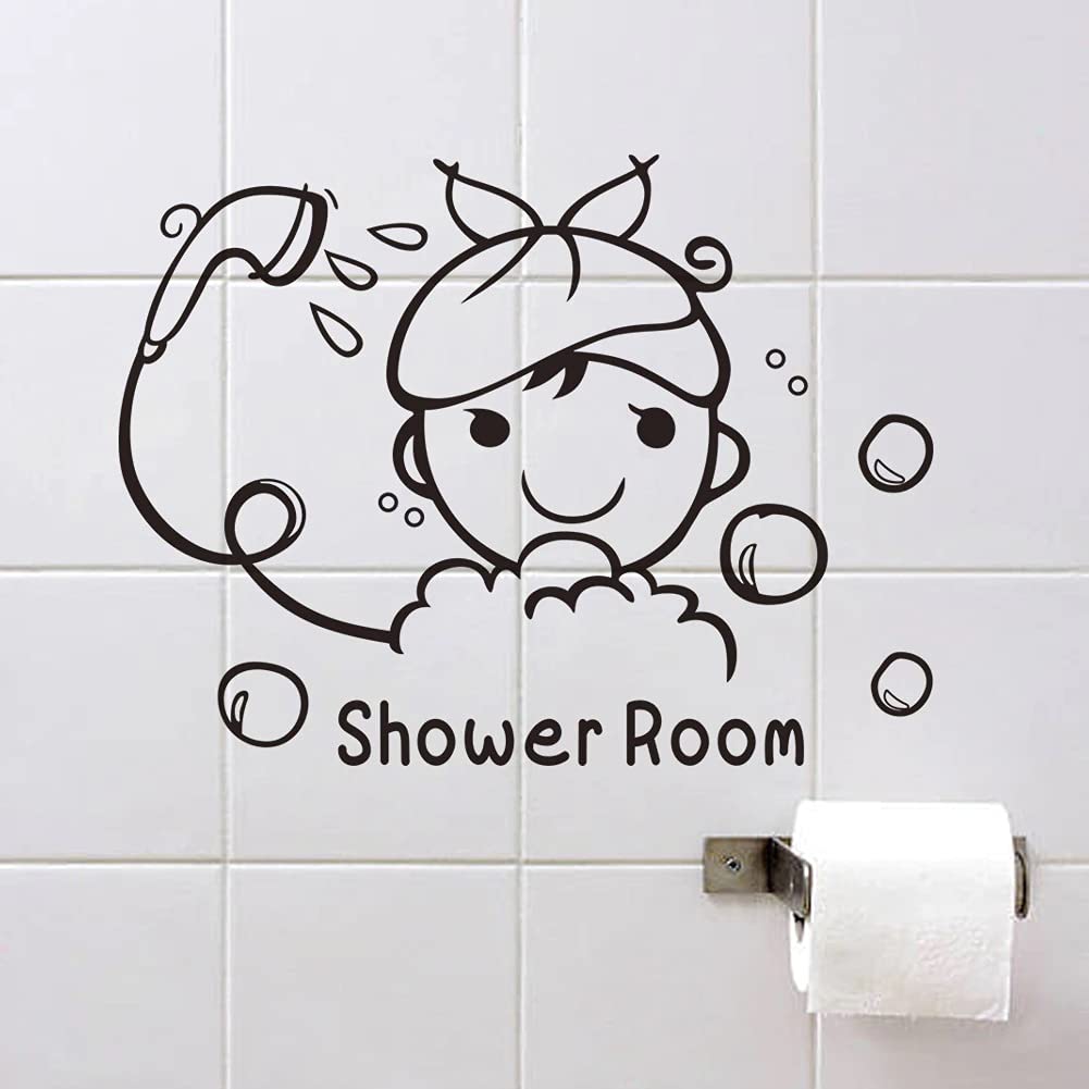 Gadgets WRAP Funny Bathroom Glass Door Sticker Vinyl Wall Decal Decoration Sticker