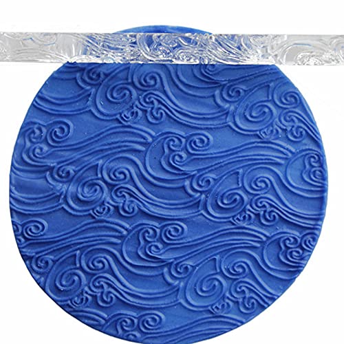 Acxico 2 Pcs Acrylic Transparent Rolling Pin Brick Texture Embossing Bar Polymer Clay Tool Made Of Aluminum Material In Silver T