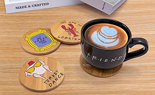 Friends Bamboo Coasters Set Of 6, Friends Tv Show Merchandise, Friends Tv Show Gifts, Friends Merchandise Gifts, Friends Gifts F