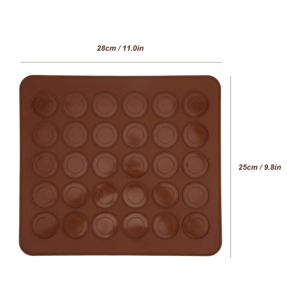 Silicone Macaron Mats, 2 Pieces Of 30-Grid Macaron Pads Non-Sticking Kitchen Baking Molds Mats Pads For Making Or Baking Macaron