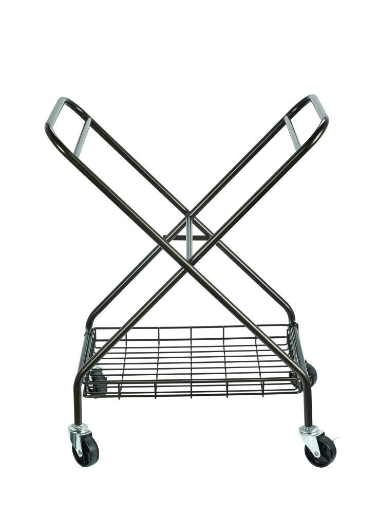 Artesa Verona Collapsible Metal Laundry Cart With Removable Basket & Canvas Bag, 20.5 L X 16.2 W X 13 H, Antique Black