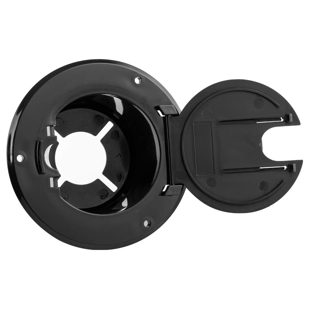 Halotronics RV 4 14-inch Round Electrical cable Hatch for 30 Amp cords (Black)
