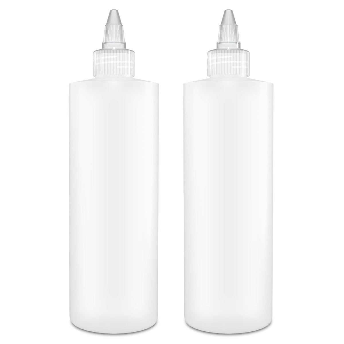 Brightfrom Condiment Squeeze Bottles, 16 Oz Empty Squirt Bottle, Clear Twist Top Cap, Leak Proof - Great For Ketchup, Mustard, S