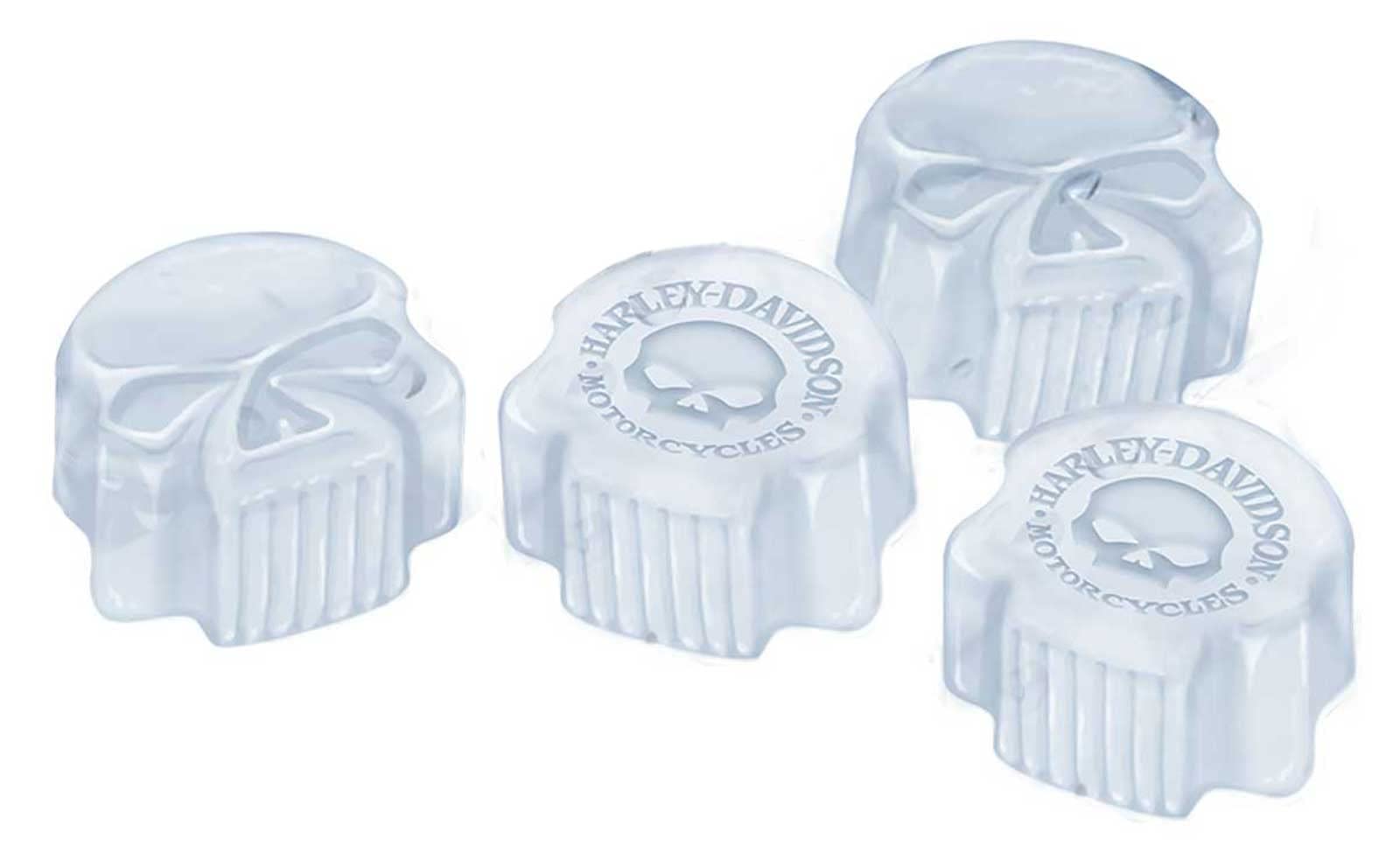 Harley-Davidson Ice Cube Tray, 3D Willie G Skull Logos Custom Silicone - Black