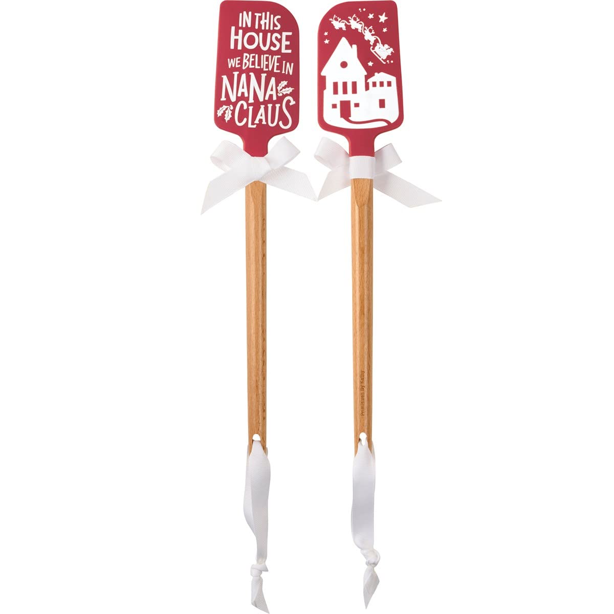 Primitives By Kathy 110971 In This House We Believe In Nana Claus Spatula, 13 Inches