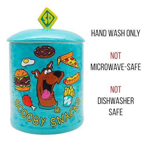 Silver Buffalo Scooby Doo Scooby Snacks Large Canister Ceramic Cookie Jar, 9.5(Height) X 7(Diameter)