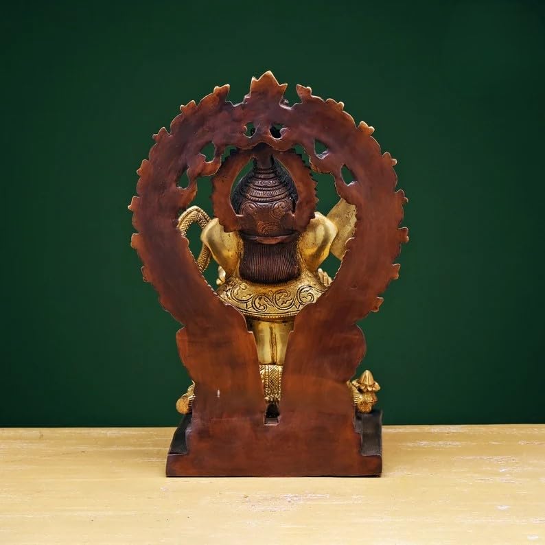 Mridaya Brass Ganesha Statue Large 33 Cm, Large Ganesh For Home, Ganesh For Temple, Brass Ganesh Statue, Hindu God Statue, House