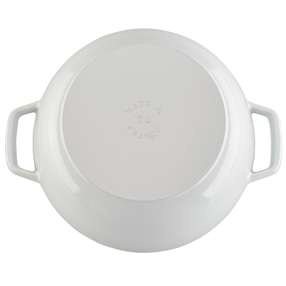 Staub Cast Iron Dutch Oven, 3.75Qt, Serves 3-4, Made In France, White