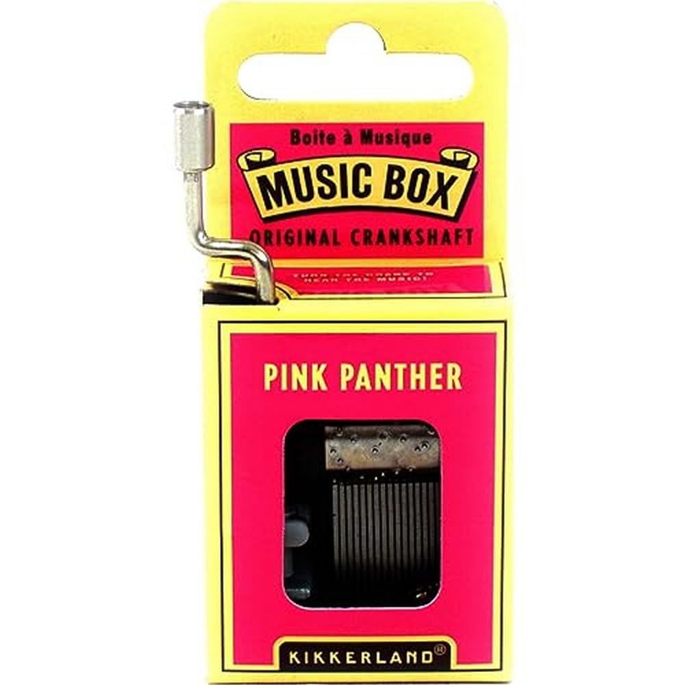 Kikkerland Pink Panther Crank Music Box