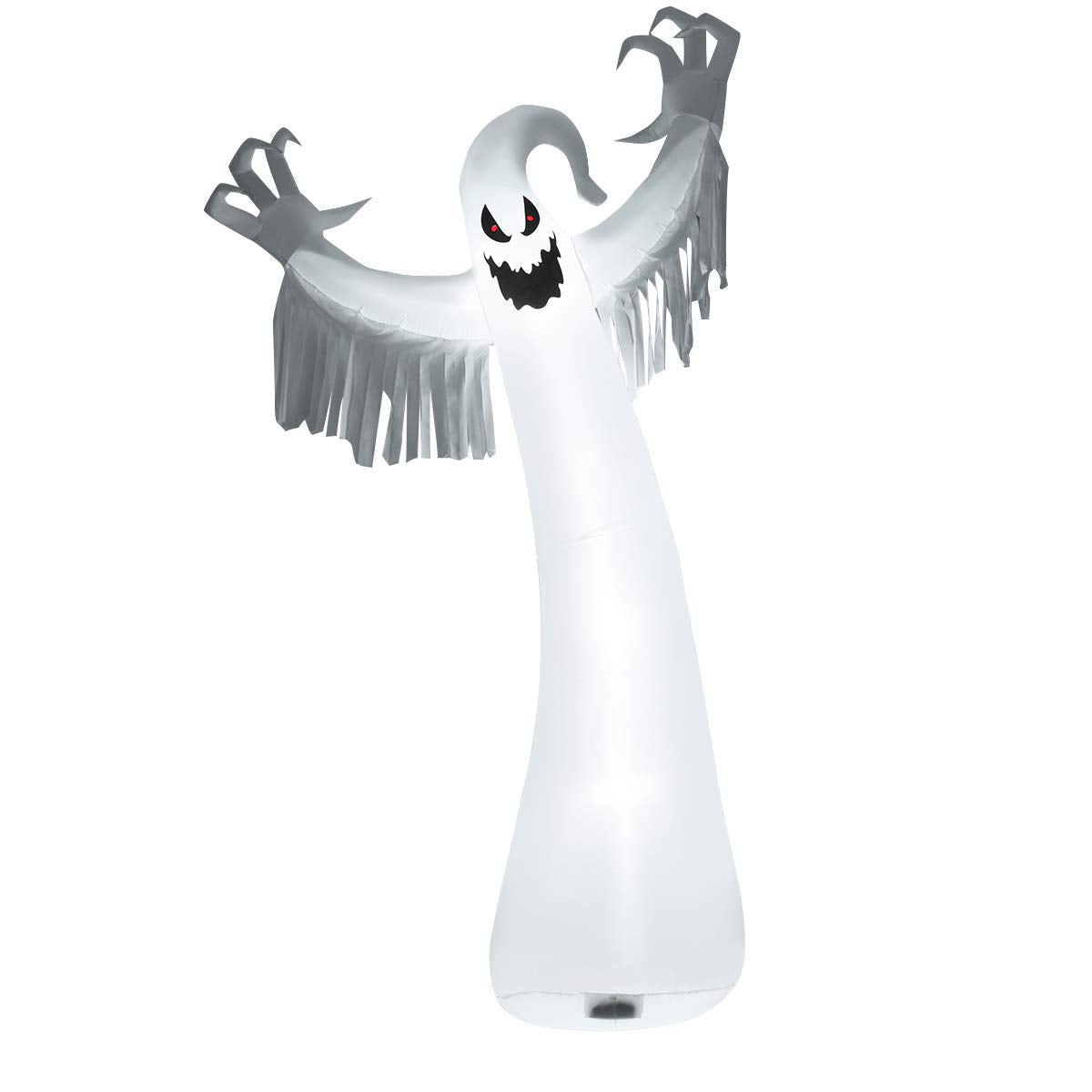 Tangkula 12 FT Halloween Inflatable Ghost, Halloween Ghost Decoration w/Blower and LED Lights, Tear-Proof Air Blown Ghost Party