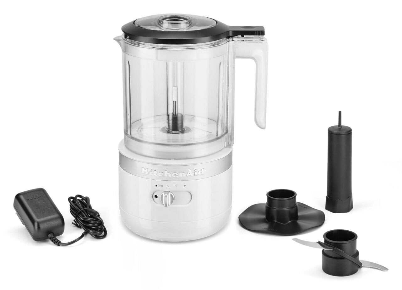 KitchenAid 5 Cup Cordless Food Chopper, White
