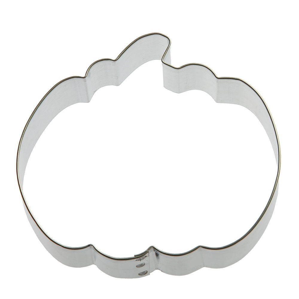Foose Mini Pumpkin Cookie Cutter - 4 Inch Tin Plated Steel, Silver, Made in the USA