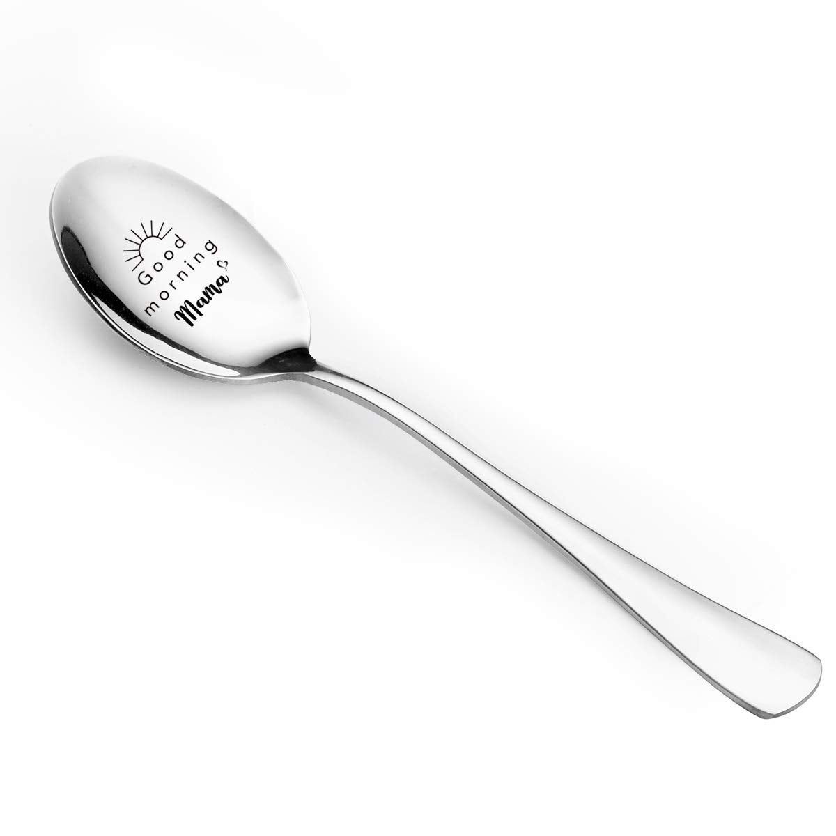 Best Mom Gifts - Good Morning Mama Spoon - Funny Mom Spoon Engraved Stainless Steel - Tea Coffee Spoon - Mom Gift From Daughter
