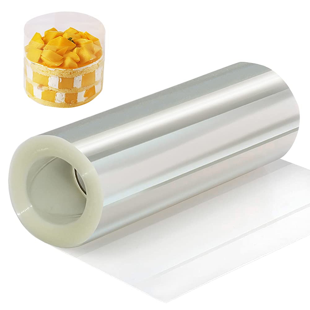Yql Cake Collar 6 Inch,Acetate Cake Collar Roll Diy Acetate Sheet Baking Transparent Mousse Cake Sheets Surrounding Edge Clear C