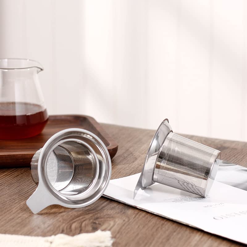 datsto Tea Infuser - Extra Fine Mesh Stainless Steel Steeper, Large Capacity, Easy to Clean, Ideal for Mugs and Teapots