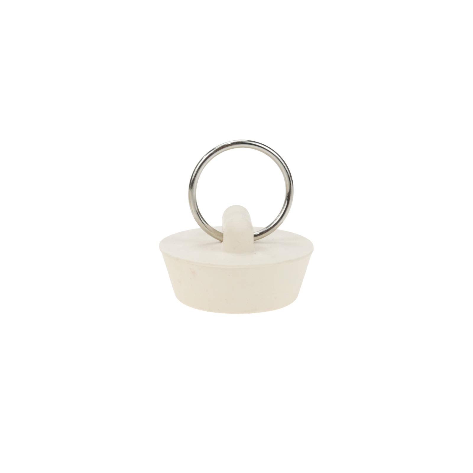 Semetall Drain Stopper 6 Pack 1-1/8'' Bath Plugs Rubber White Sink Plug with Hanging Ring for Bathtub Bathroom Kitchen