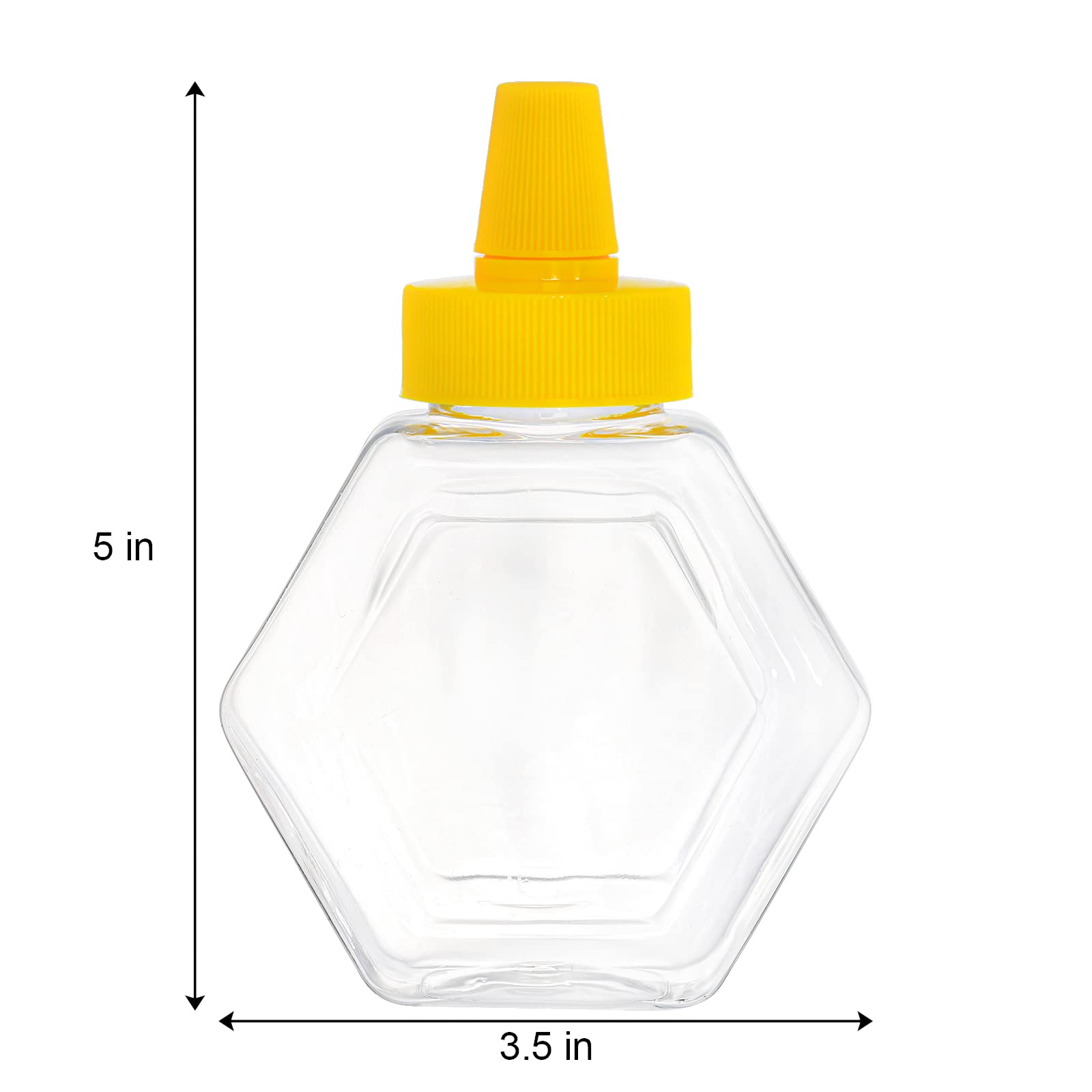Elsjoy 16 Pack Plastic Honey Bottle Jars, 7 Oz Honey Squeeze Bottles Empty Honey Jars With Spout, Refillable Condiment Squeeze B