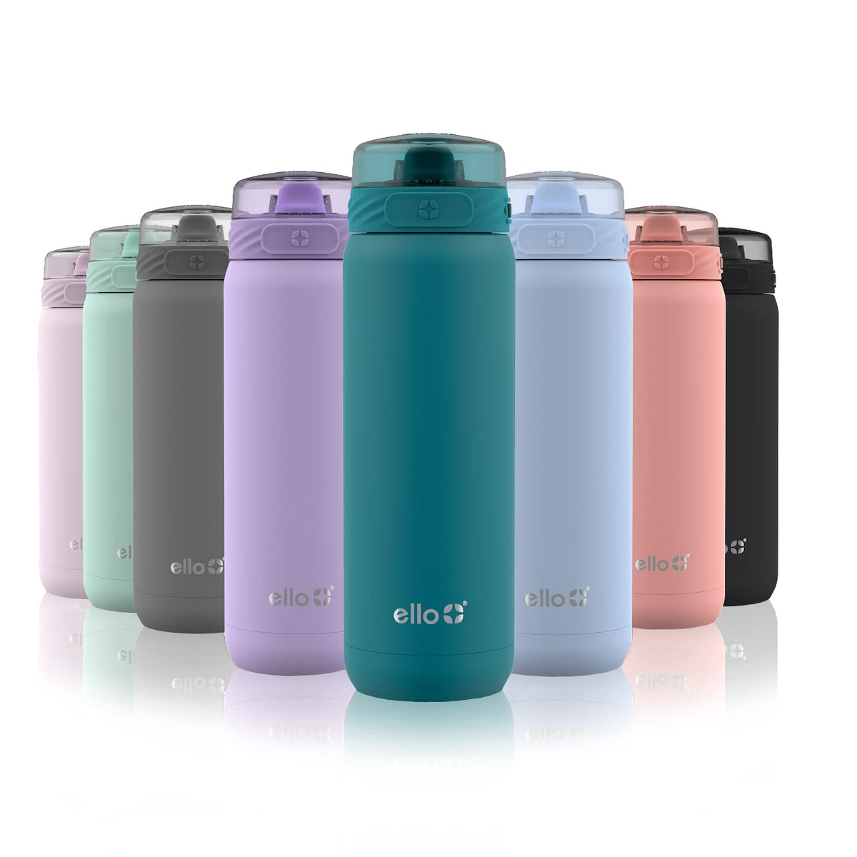 Ello Cooper 22Oz Stainless Steel Water Bottle With Straw And Carry Handle, Double Walled And Vacuum Insulated Metal, Leak Proof