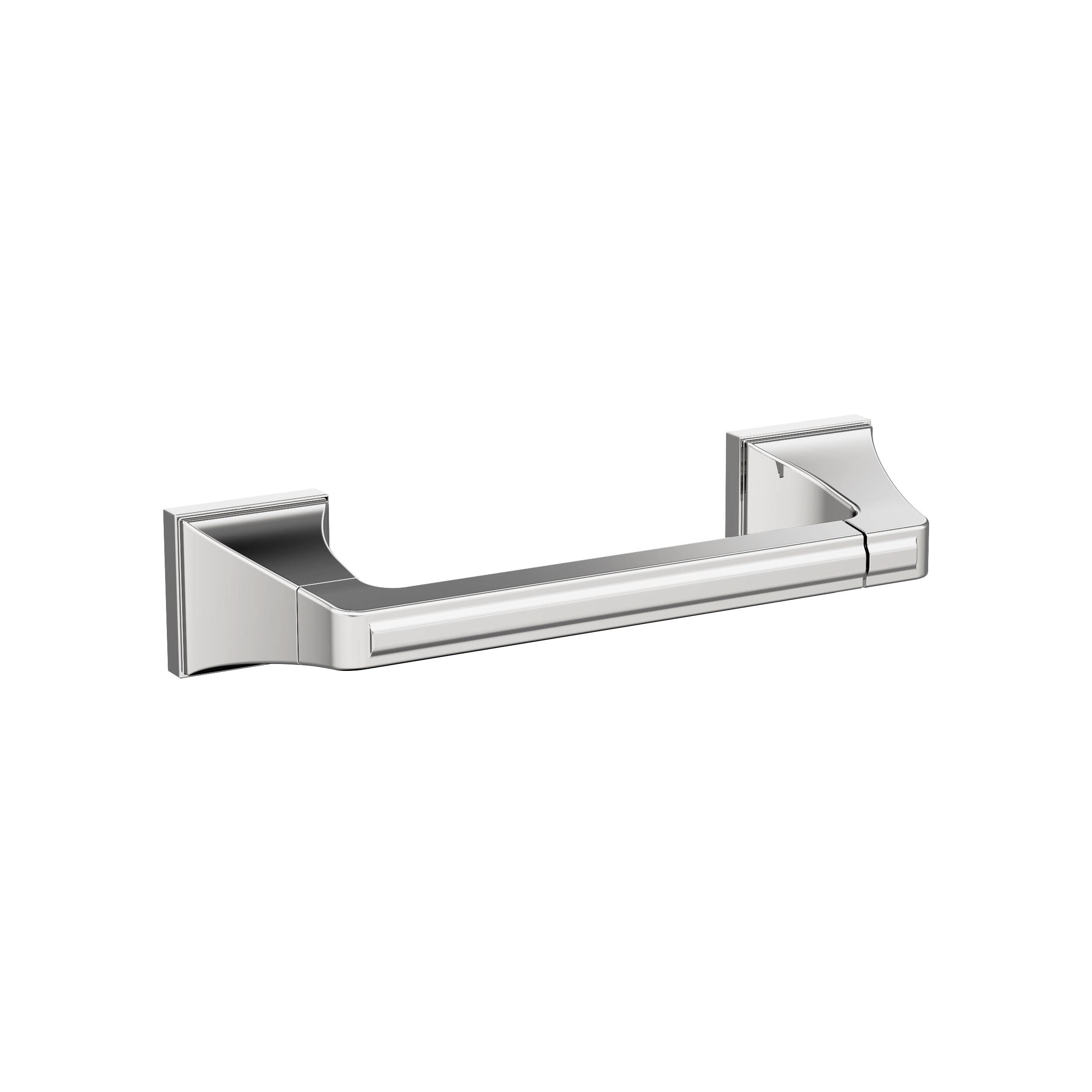Amerock BH3602126 | Chrome Pivoting Double Post Toilet Paper Holder | 8-13/16 in. (224 mm) Length Toilet Tissue Holder | Mulholl