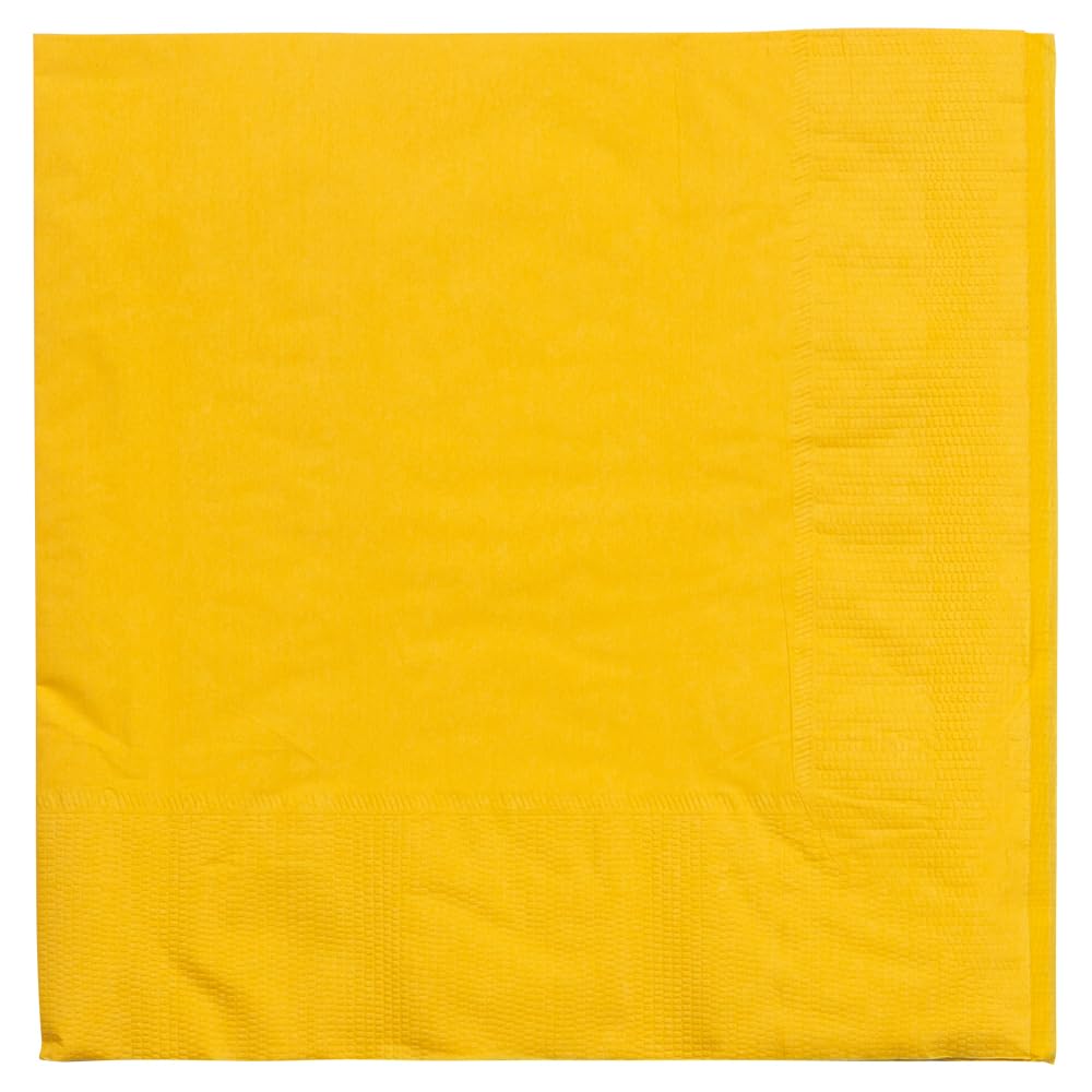 Jam Paper Medium Lunch Napkins - 6 1/2 X 6 1/2 - Yellow - 50/Pack