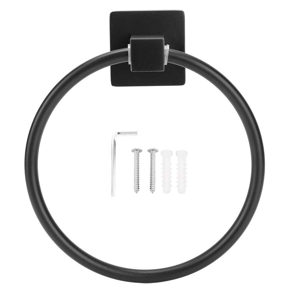 Towel Ring Simple Durable Wall Mounted Kitchen Bathroom Round Towel Rack Holder Hanger Hardware Space Saver