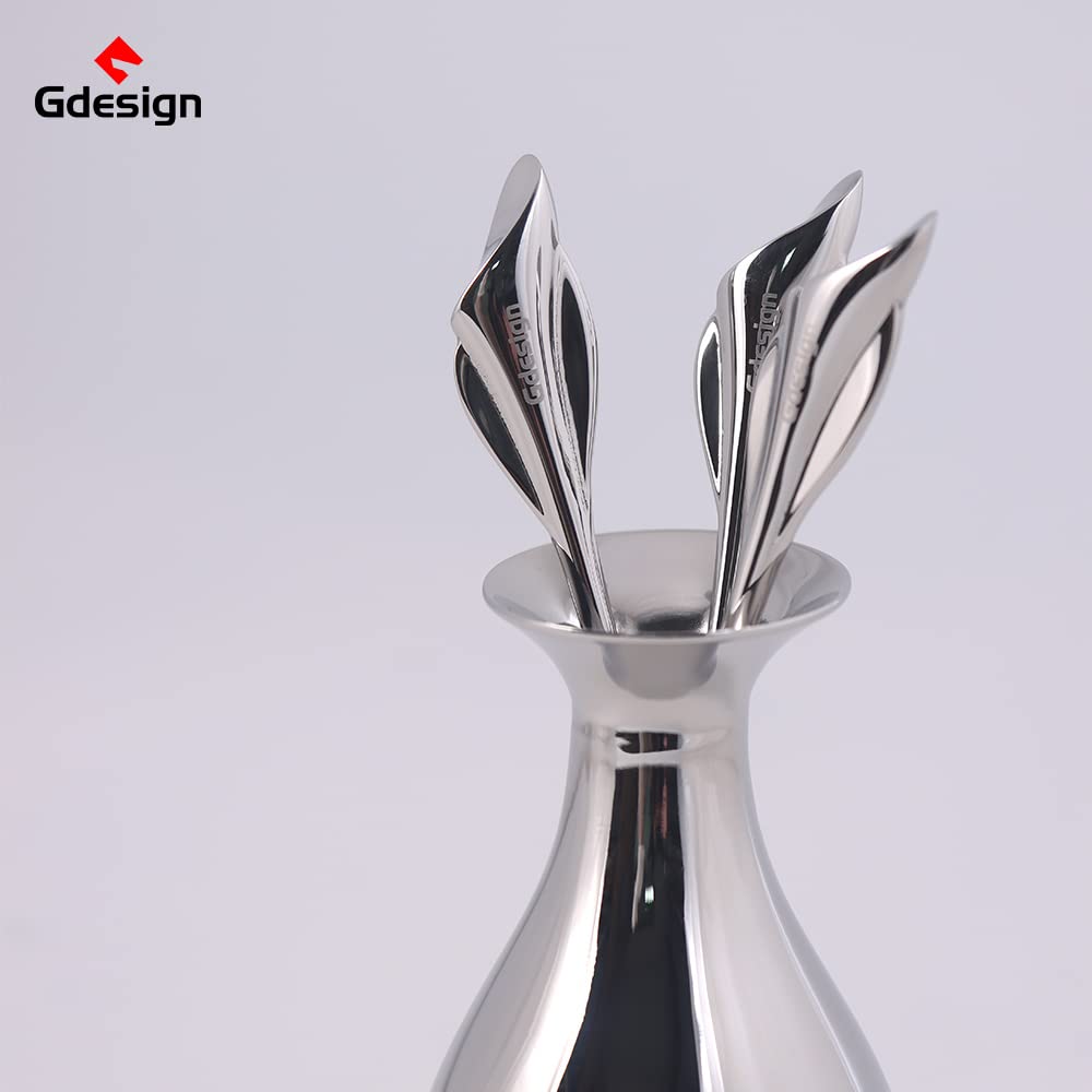 Gdesign Stainless Steel Dessert Fruit Forks Set, 3 Forks Set With Holder For Fruit, Dessert And Cake