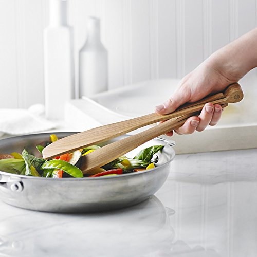 Trudeau , Brown Grill And Kitchen Tongs Of Wood, Medium