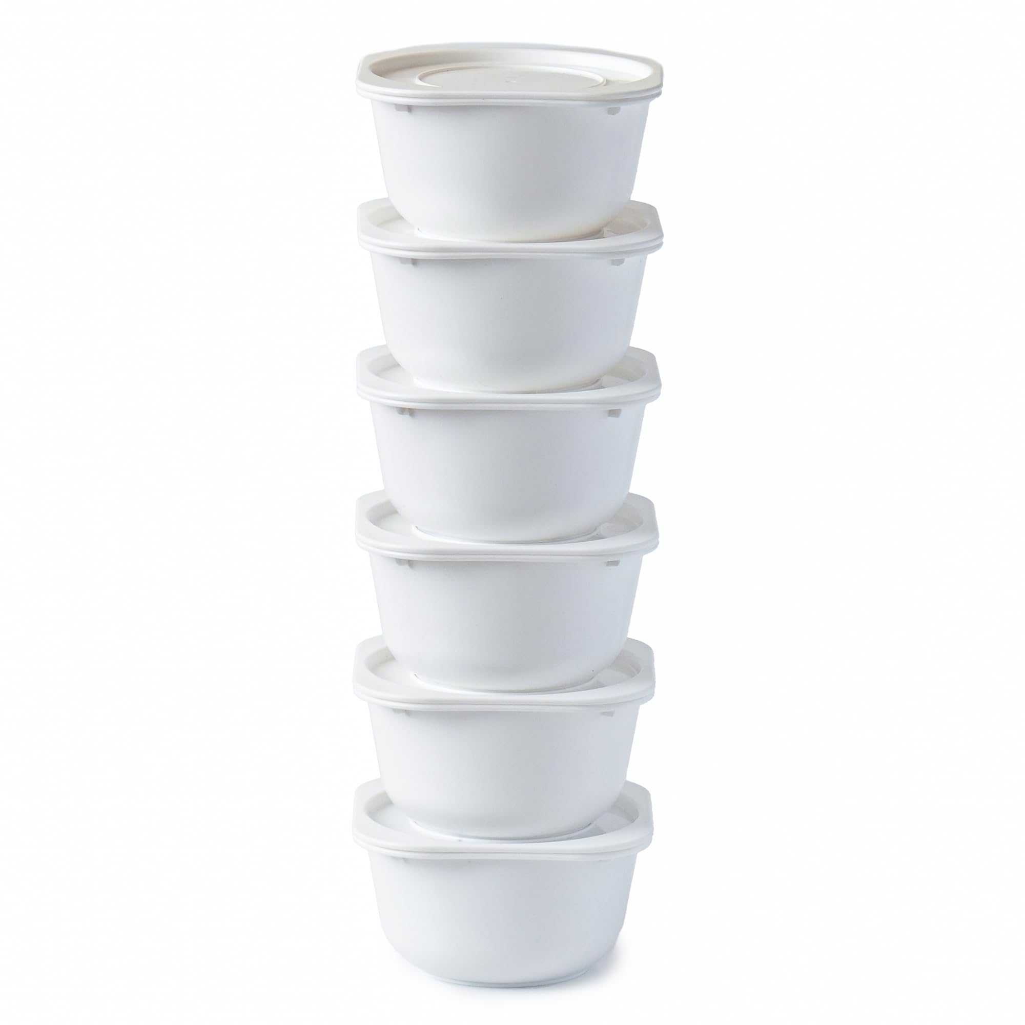 GSM Brands Pizza Dough Proofing Boxes - Stackable Commercial Quality Trays with Covers (5.3 x 5.3 x 2.5 Inches, 20 fl. oz. Each)
