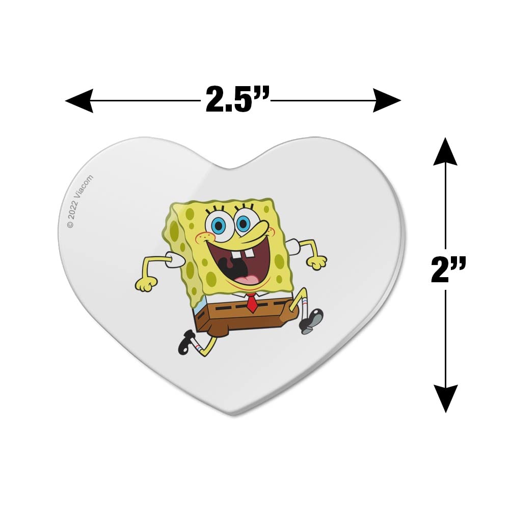 Running Spongebob Heart Acrylic Fridge Refrigerator Magnet