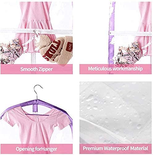 Clear Kids Dance Costume Garment Bag,3 Pack Garment Bags For Hanging Clothes,Garment Bag For Travel Storage,Dress Up Storage Bag