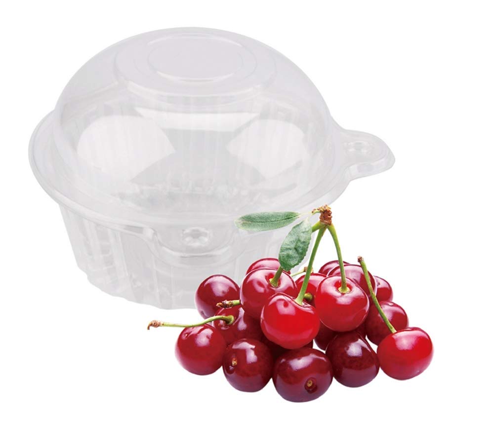 Hewnda 50 Pack Plastic Single Individual Cupcake Muffin Dome Holders Cases Boxes Cups Pods,Great For Parties Or Cake,Muffin Sale