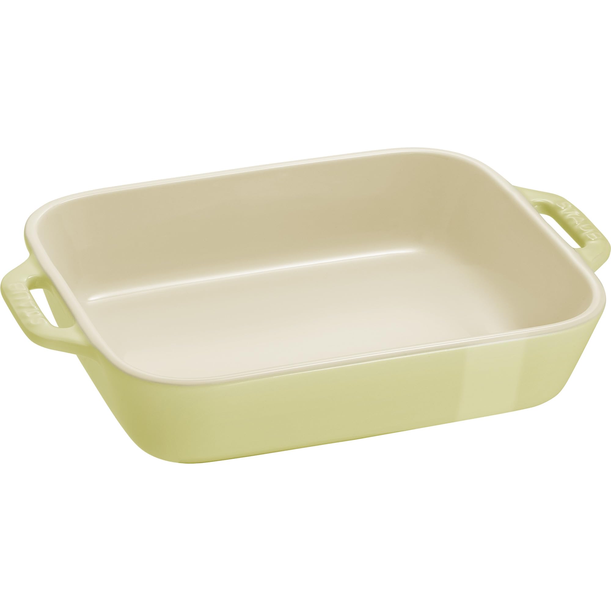 Staub Stoneware Gratins Ceramic 2-Pc Rectangular Baking Dish Set-Macaron Pastel Green
