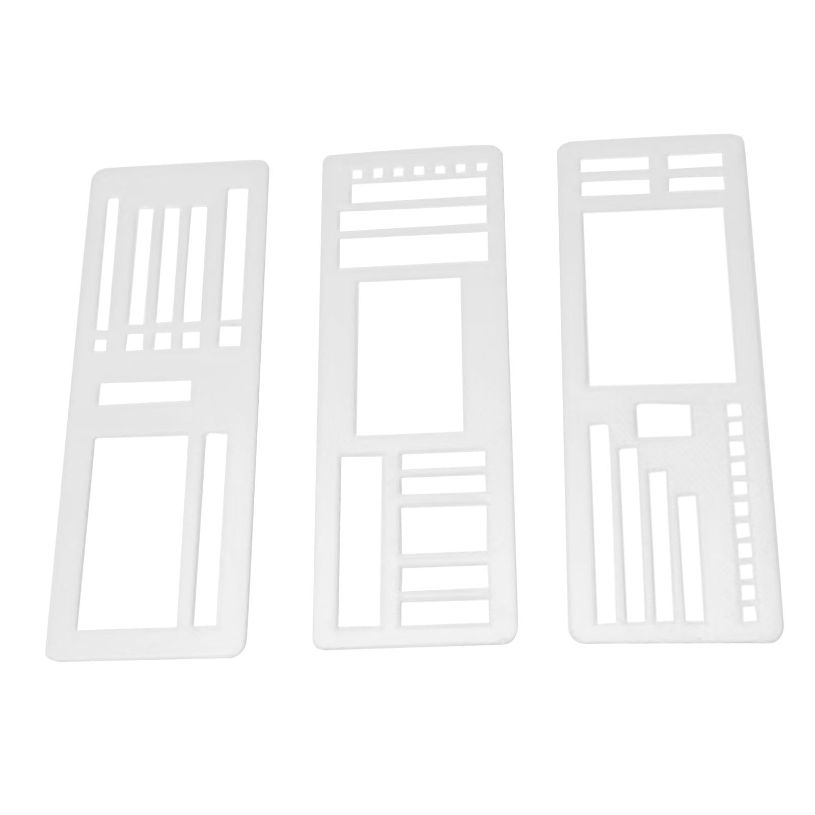 Enakshi 3 Pieces Journal Stencils Planner Stamps Notebook Lines Handmade Lightweight Style A|Crafts|MultiPurpose Craft Supplies