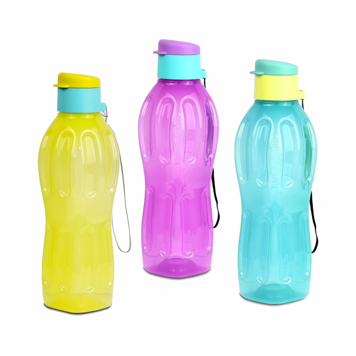 SIGNORA WARE Fliptop 500ml Bpa Free Water Bottles Set of 3, Food Grade, Freezer Safe, Ideal for Office Gym School College Travel