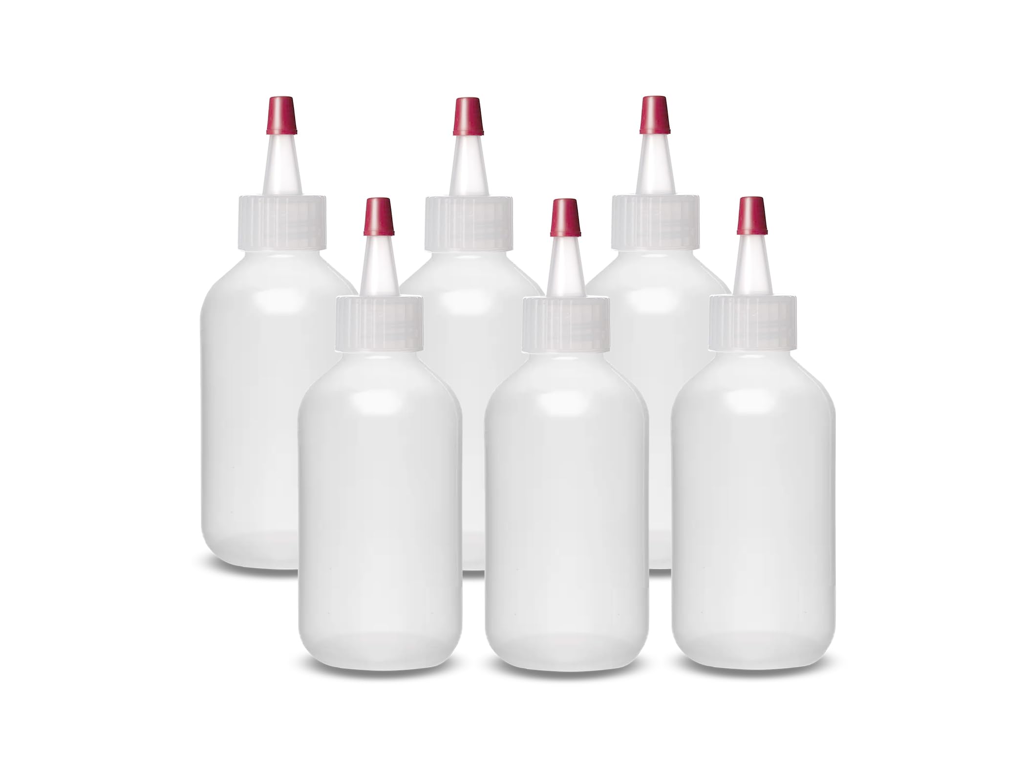 Ljdeals 2 Oz Plastic Squeeze Bottles With Yorker Caps, For Condiments, Hair Color, Glues, Paints, Craft, Sauce And Morepack Of 6