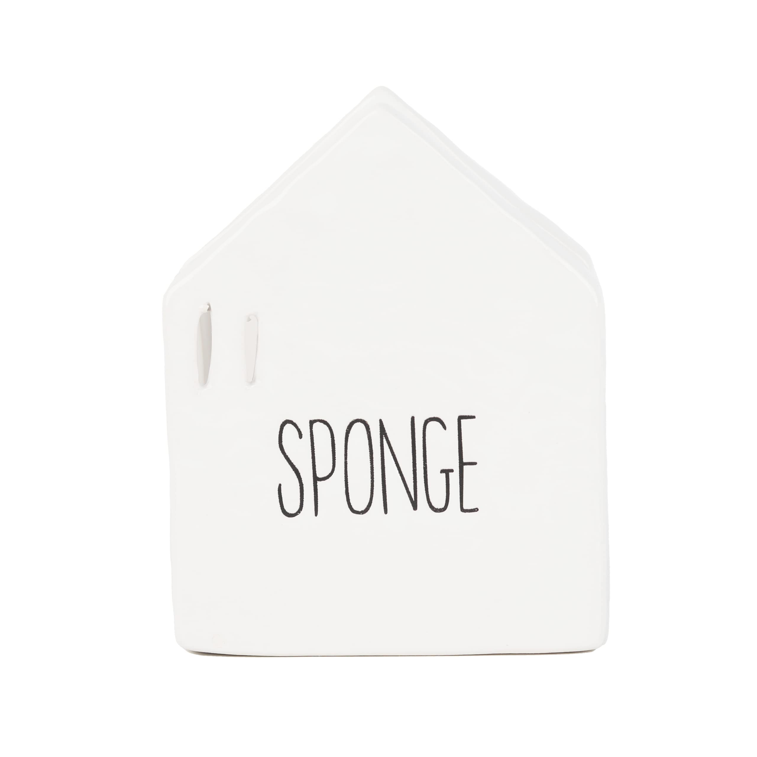 Ceramic White House Sponge Holder for Kitchen and Bathroom Organization  Kitchen Accessories Sponge Holder