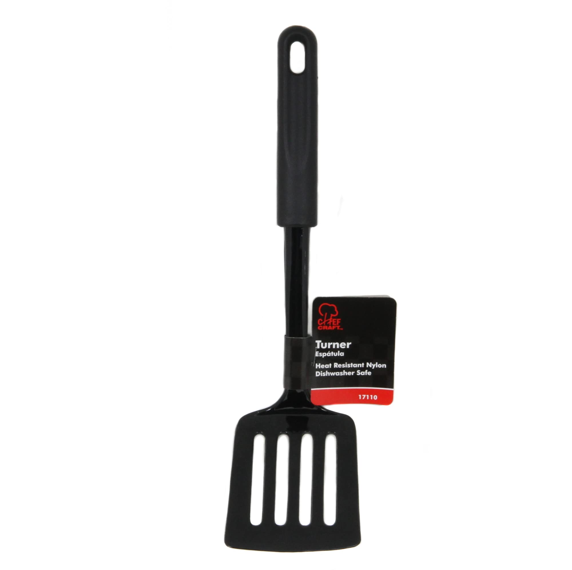 Chef Craft 17110 Basic Nylon Spatula/Turner, 11.5 Inch, Black