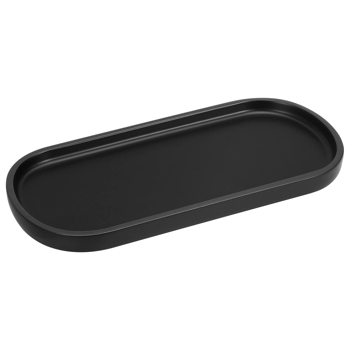 Luxspire Bathroom Vanity Tray, Oval Soap Dispenser Tray, 10'' Kitchen Counter Trays, Handmade Resin Bathroom Tray For Counter, T