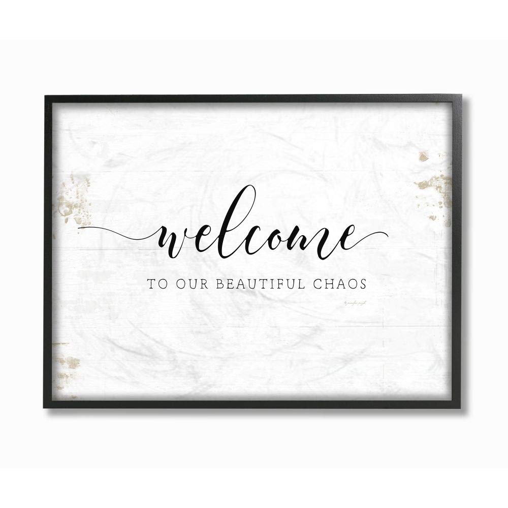 Stupell Industries Welcome To Our Beautiful Chaos Fun Family Phrase