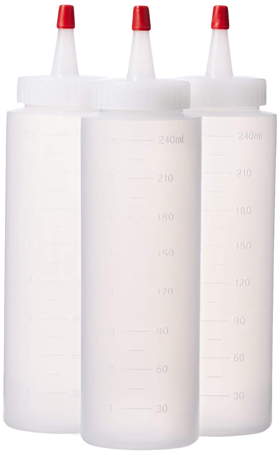 Great Credentials Squeeze Bottles Clear Set Of 3, 8-Oz (8 Oz.)