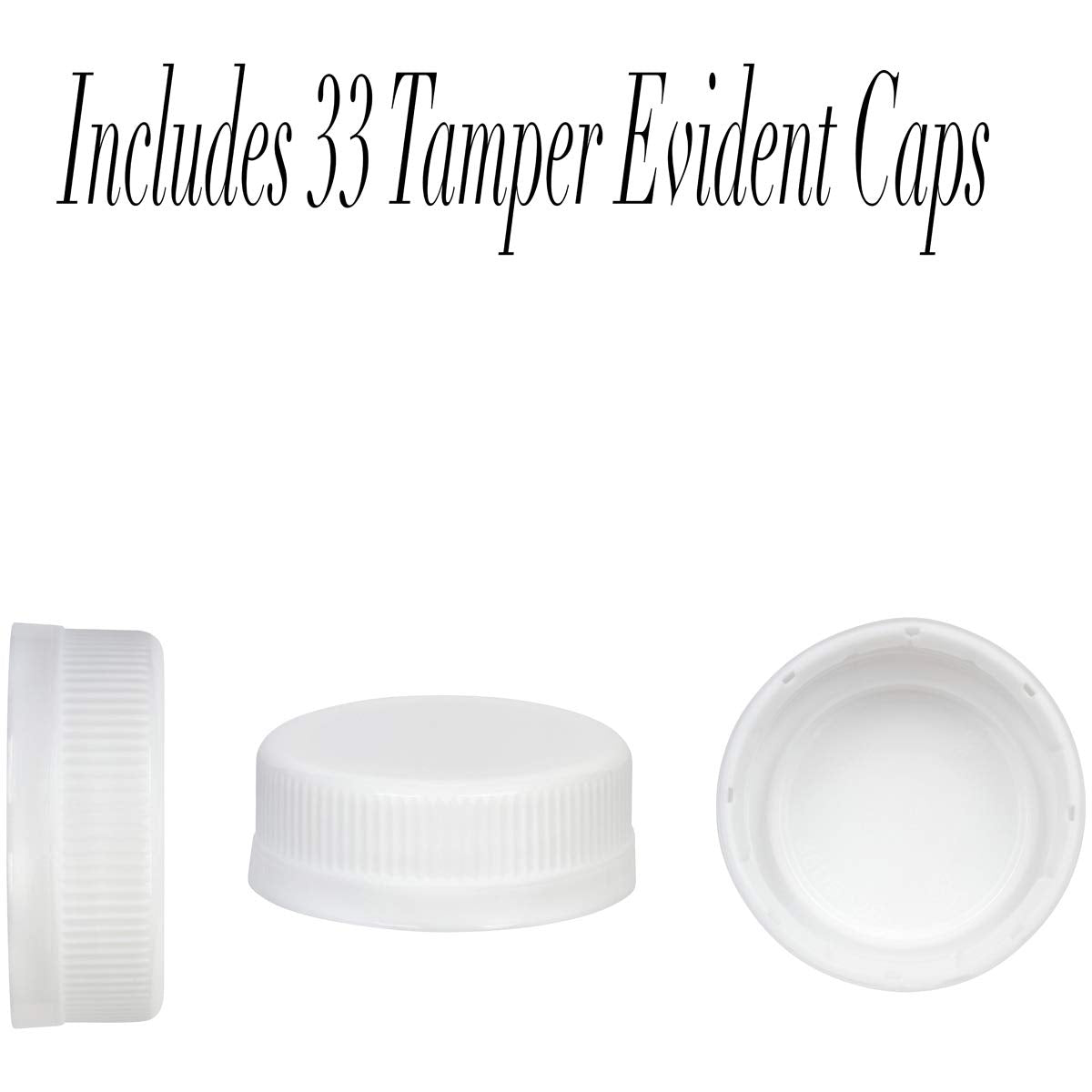 10 Oz Empty Plastic Juice Bottles With Tamper Evident Caps - 33 Pack Drink Containers - Great For Homemade Juices, Milk, Smoothi