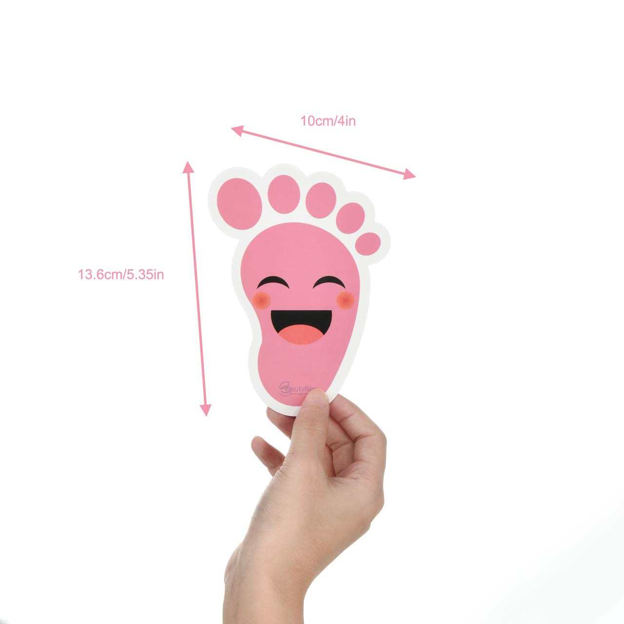 Beautyflier 20 Pairs Self-Adhesive Kids Footprint Stickers Cartoon Guide Floor Decals Social Distance Cute Smile Floor Stickers
