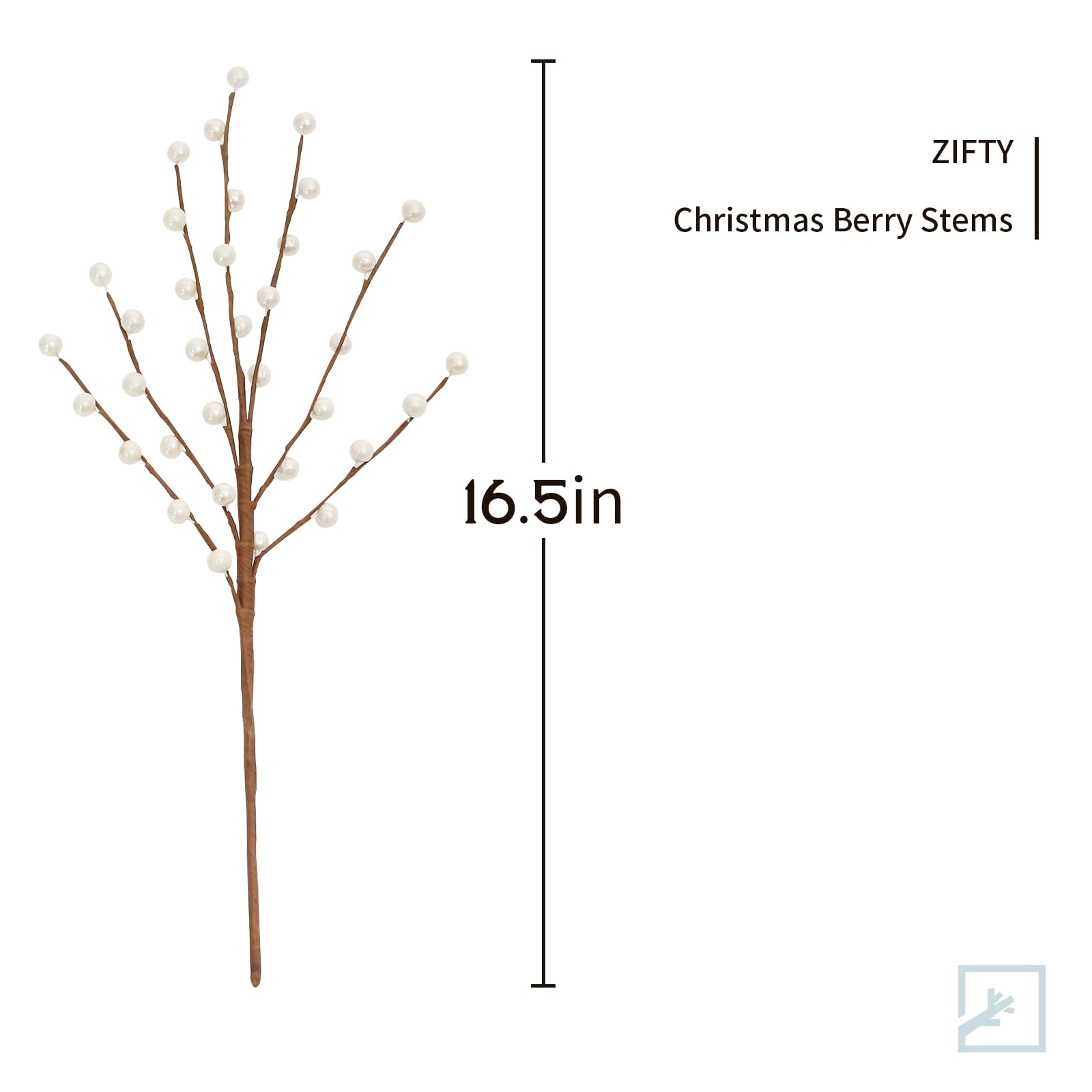 ZIFTY 10Pcs Christmas Tree Picks and Sprays Artificial Holly Berry Stem, 16.5 Inch Berry Picks Decorative Wire Branch Sprays for
